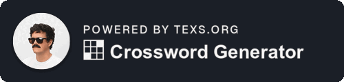 Powered by texs.org — Crossword Generator, dark badge
