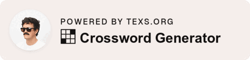 Powered by texs.org — Crossword Generator, light badge